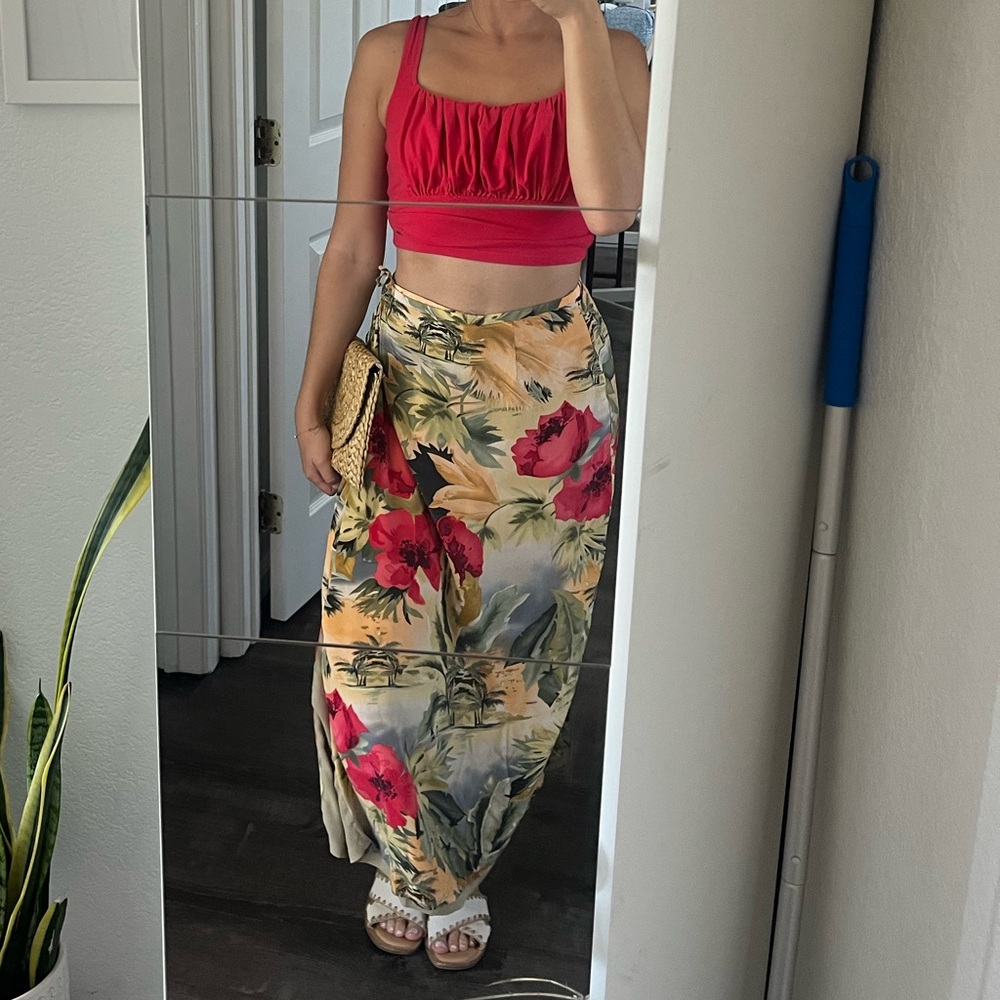 Liz Claiborne Floral Tropical Print Skirt
